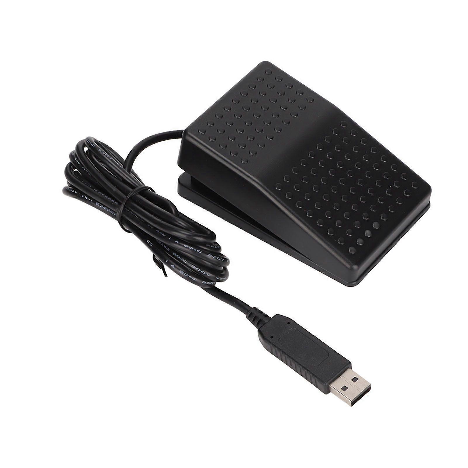 USB Foot Switch USB Single Pedal Mechanical Switch with Indicator Light Standard HID Programmable PC Keyboard Mouse Device