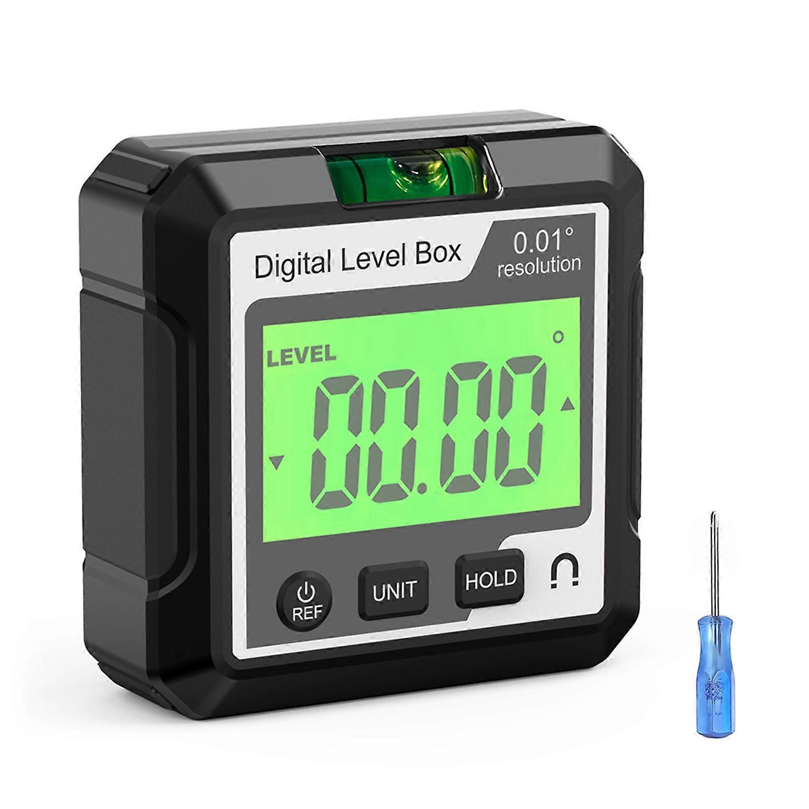 Digital Level Angle Gauge with Magnetic Base - LCD Display, Precise Measurement for Carpentry & More