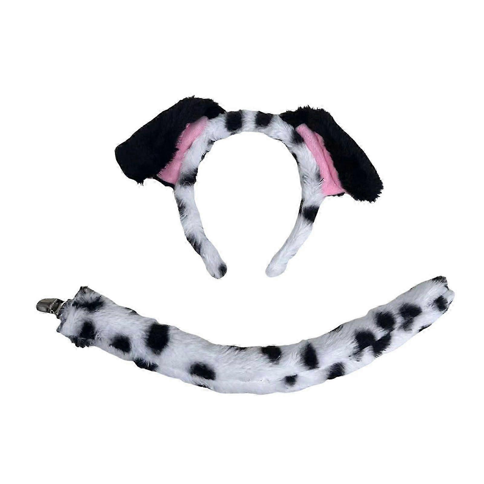 コスプレ用犬コスチュームセット - ぬいぐるみ、耳、尻尾、蝶ネクタイ、大人、子供のためのハロウィーン、クリスマスパーティーアクセサリー