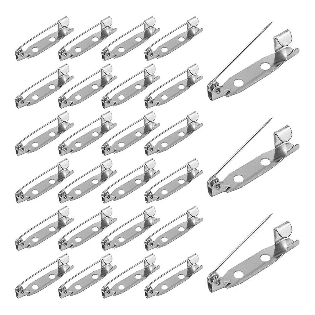 100 Pcs Secure Brooch Pin,Secure Back Clasp with Back Bar Fastener