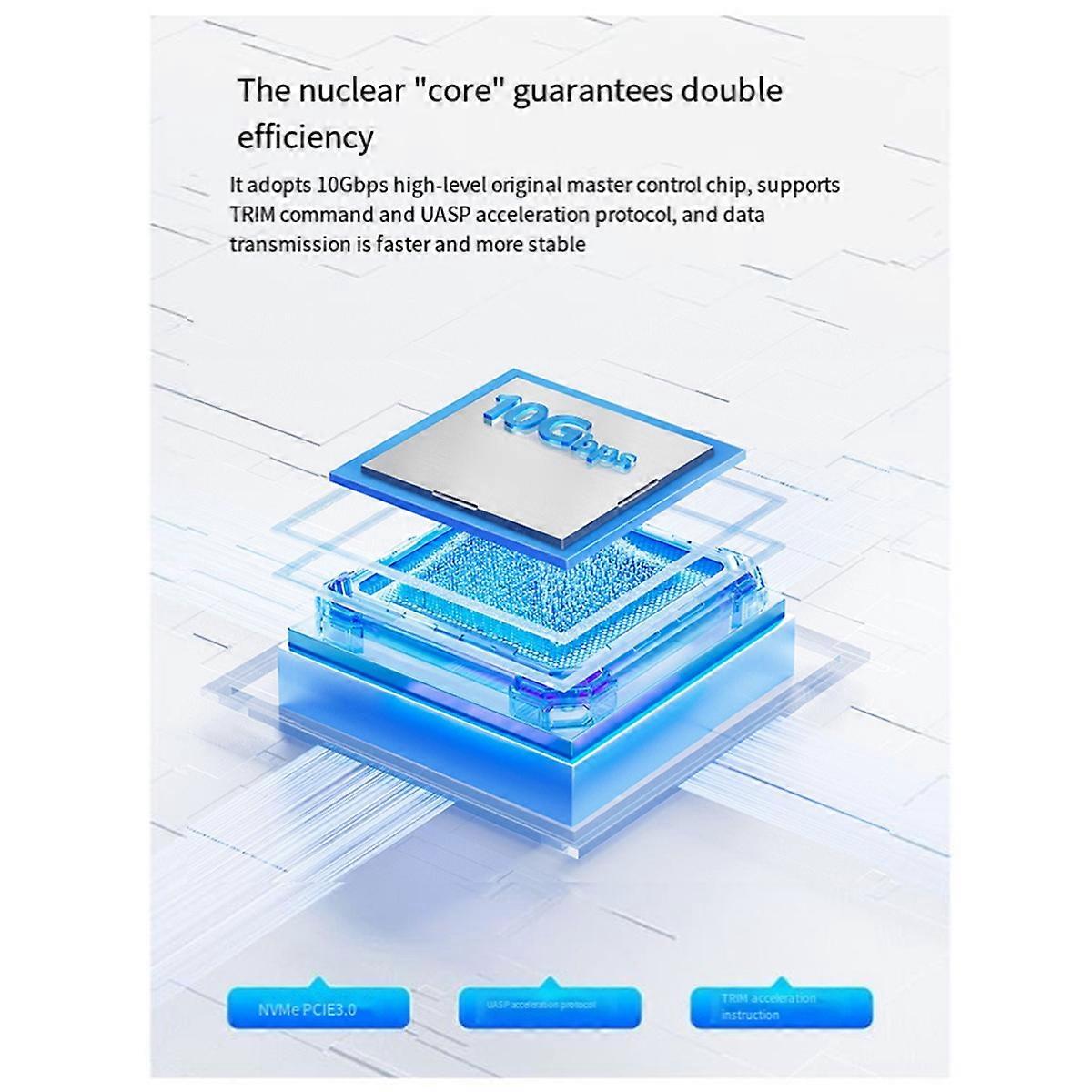 NVMe SSD Enclosure 10Gbps PCIe SSD External Adapter