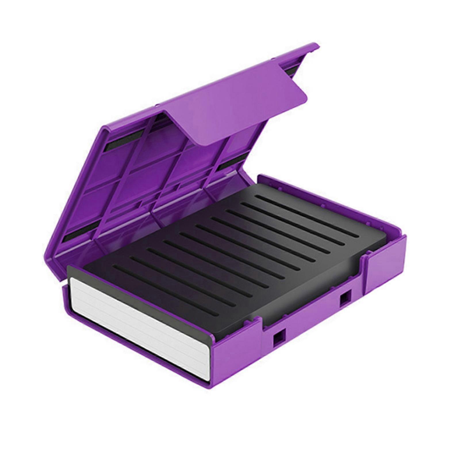 Hard Drive Carrying Case for 4pc 2.5Inch or 1pc 3.5Inch or 10pcs M.2 SSDs HDDs Storage Bag Ideal for Home Office Use Purple Color
