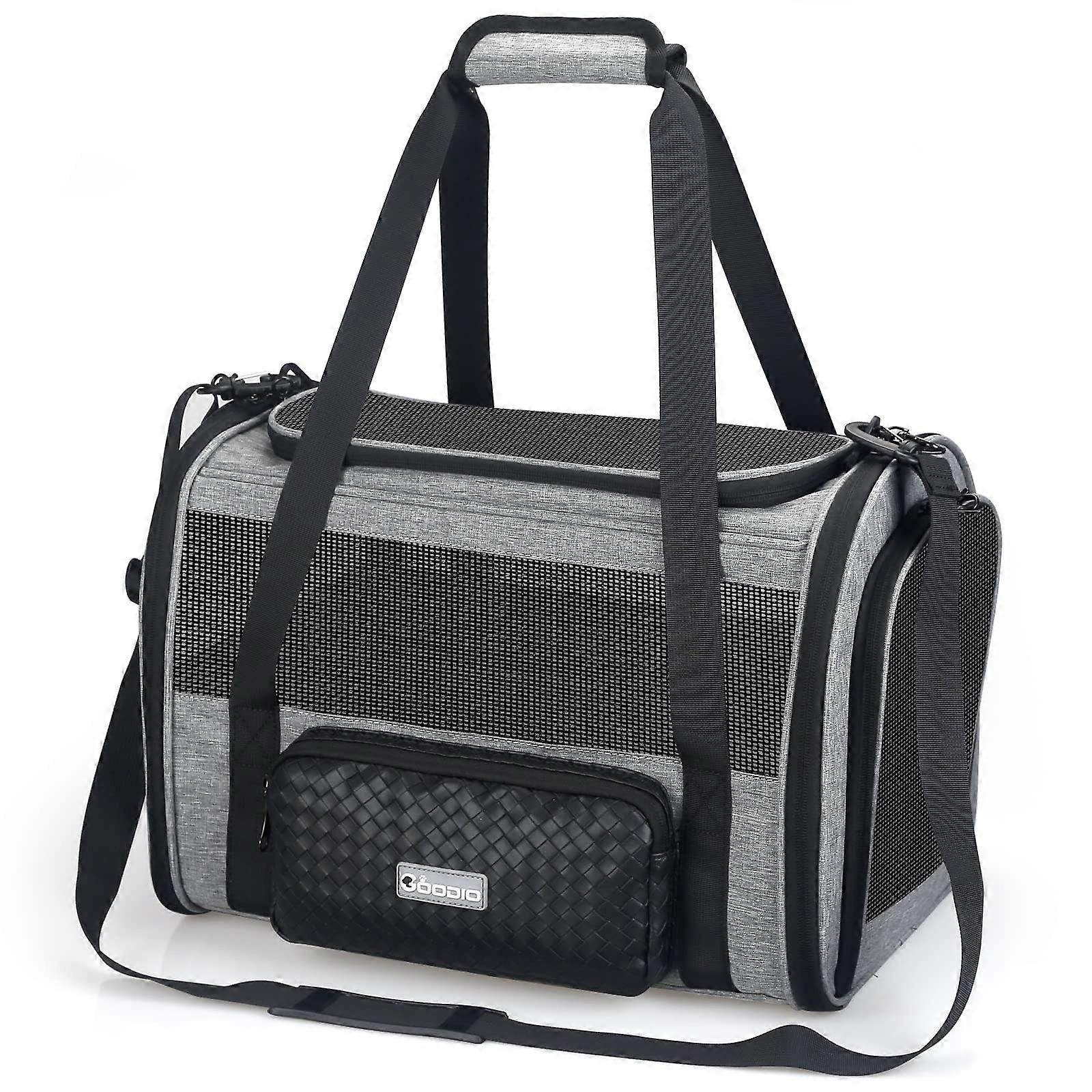 TSA Airline Approved Collapsible Soft-Sided Pet Carrier with HRD Honeycomb Base for Travel and Airline Use