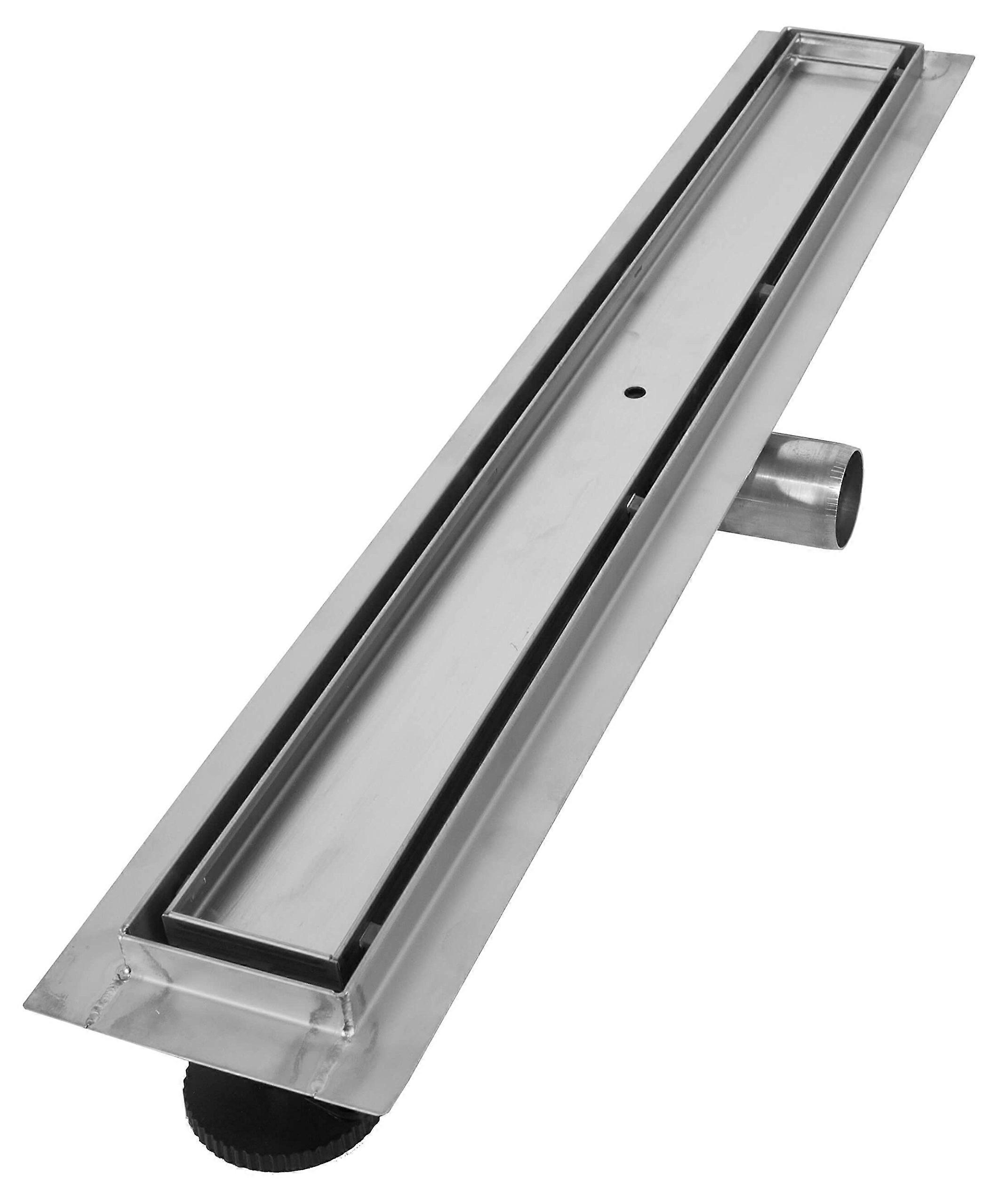 Extra Flat Shower Channel 110 Cm Length Rectangular Linear Drain for Bathroom Low Profile
