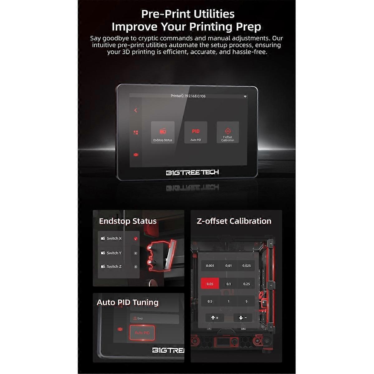BIGTREETECH K-Touch 5inch 3D Printer Klipper Touch Screen