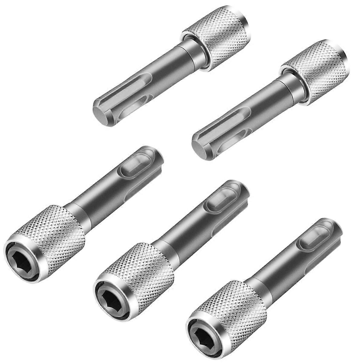5PCS SDS-Plus Drill Chuck Adapter, to 1/4Inch Hex Socket Drill Holder