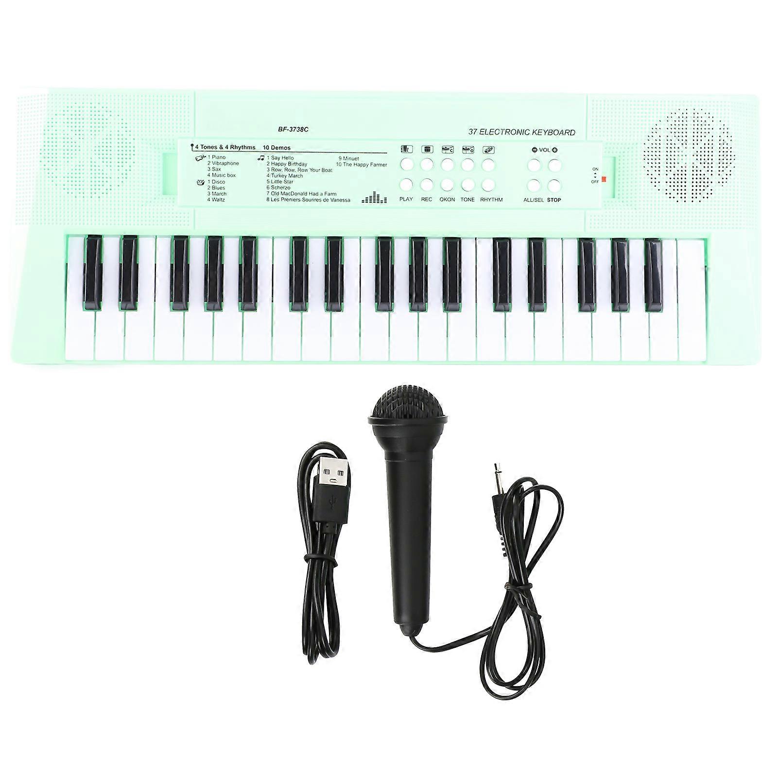 BF‑3738 Musical Keyboard Electric Piano with 37 Keys for Begginers Education InstrumentGreen