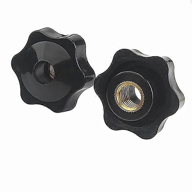 5pcs M4 M5 M6 M8 M10 M12 Plum Hand Tighten Nuts Handle Thread Mechanical Black Thumb Nuts Clamping Knob Manual Nuts(M6 32 Type2 5pcs)