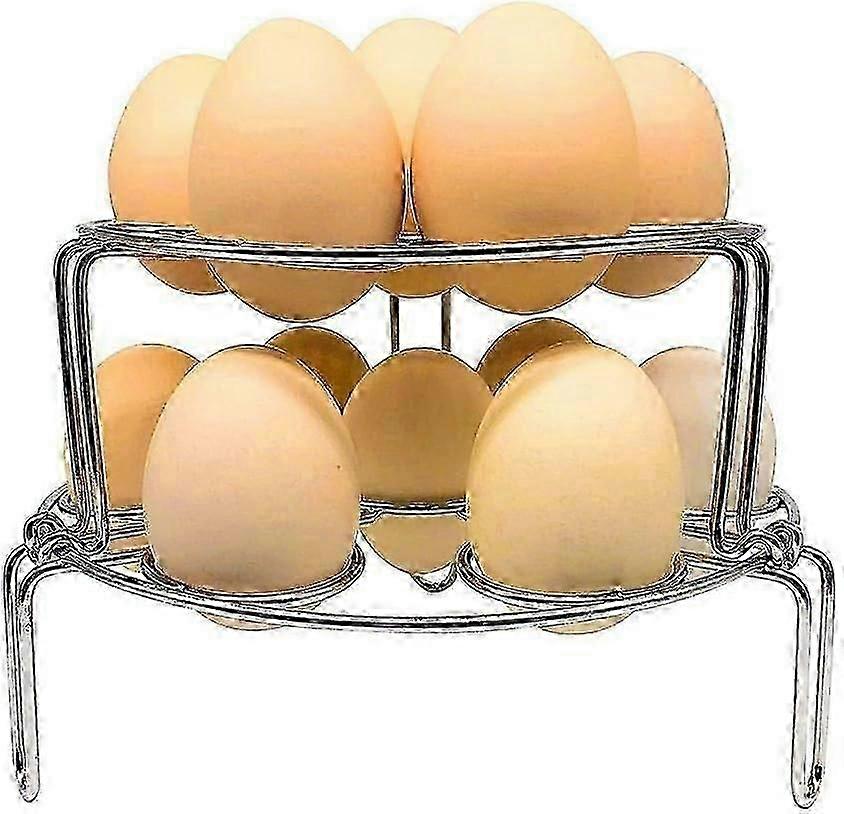 Stackable Stainless Steel Egg Steamer Rack for Instant Pot, Pressure Cooker & Boiling Pot