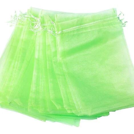 100 个水果保护袋 网袋 保护葡萄串免受鸟类和昆虫、黄蜂、大黄蜂 30 x 20 厘米