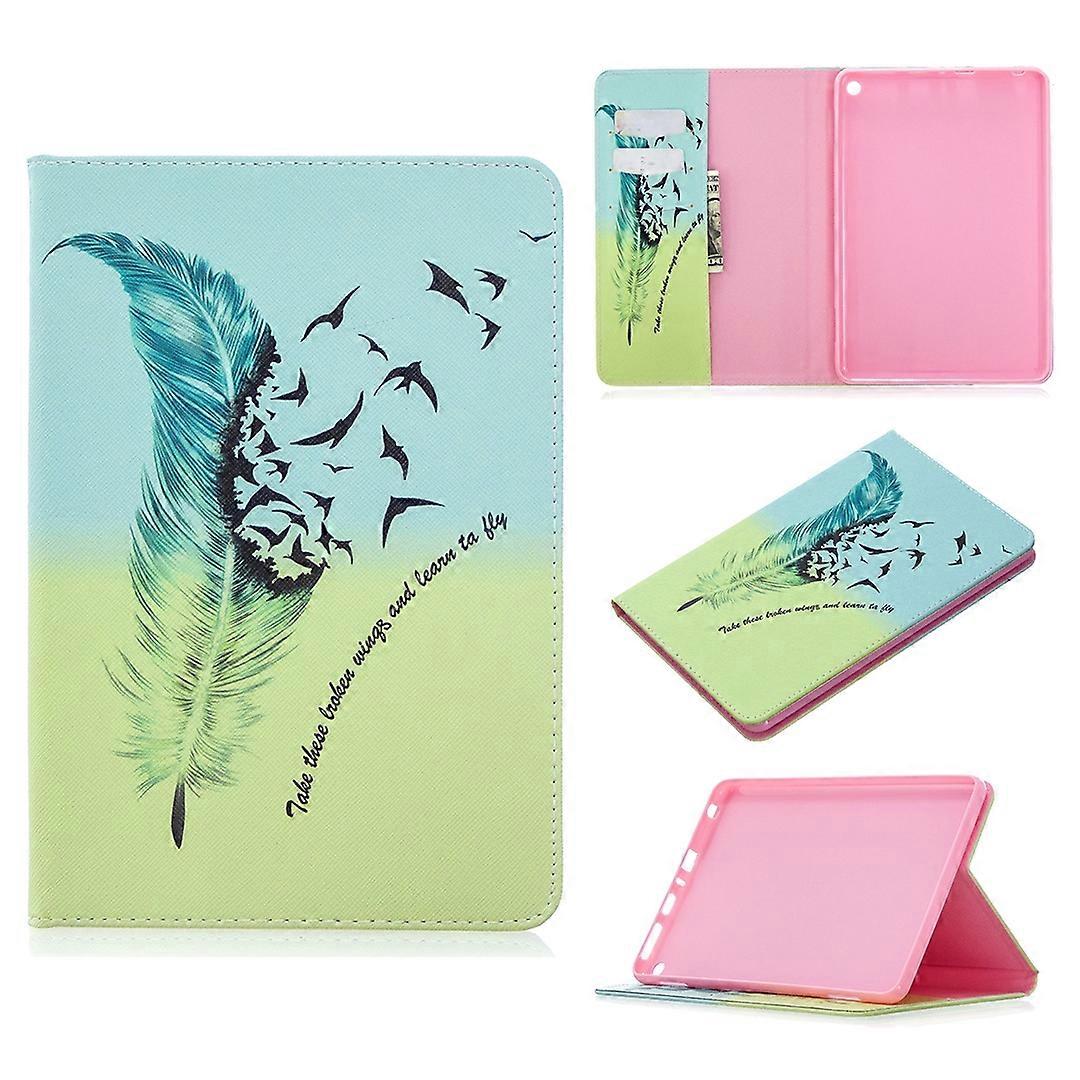 Colored Drawing Pattern Horizontal Flip Leather Case with Holder & Card Slots & Wallet