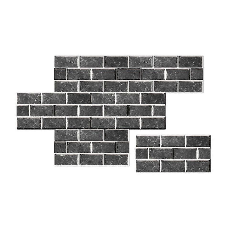 6 Sheets of 3D Self-Adhesive Tile Stickers, 30x15 cm