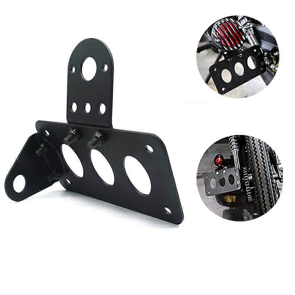Side Mount License Plate Bracket, Horizontal Vertical Mount, Motorcycle Side License Tail Light Relocator Without Lights