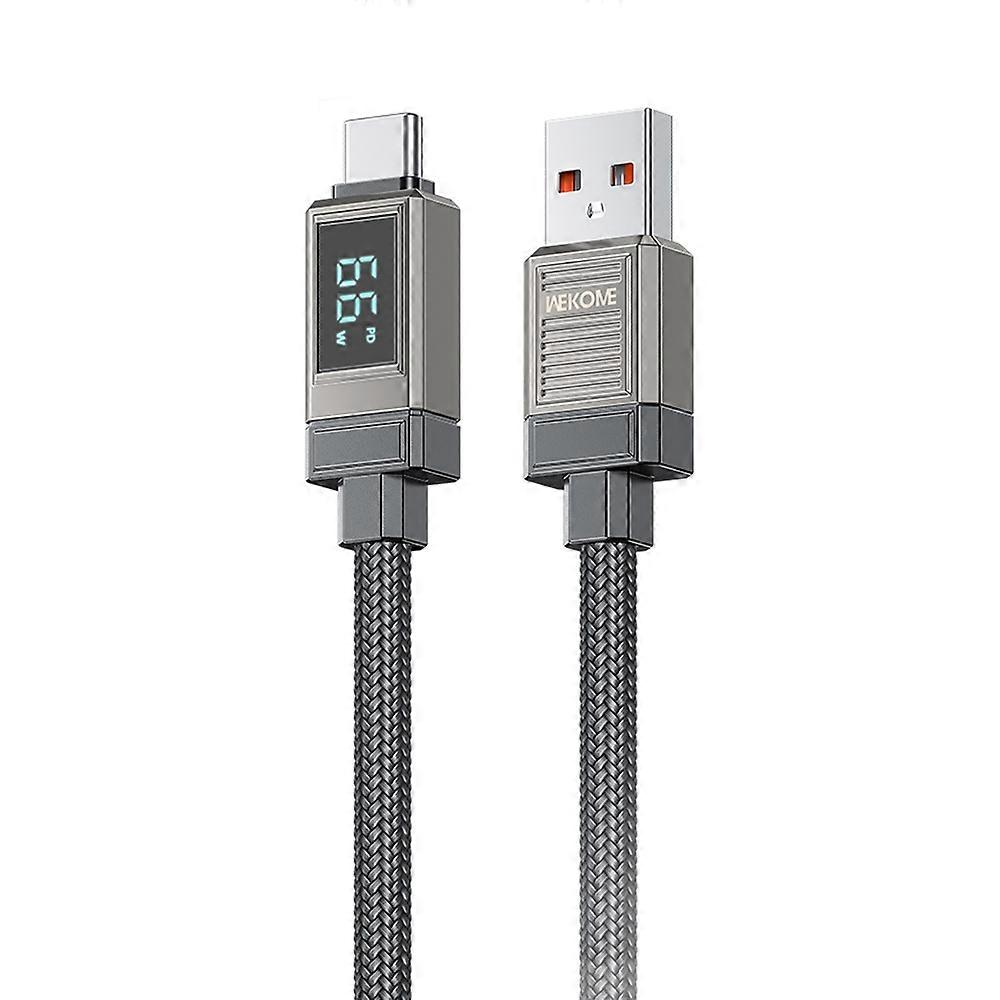 WK WDC-39 Smart Digital Display 1.2m 66W USB to Type-C Fast Charging Data Cable