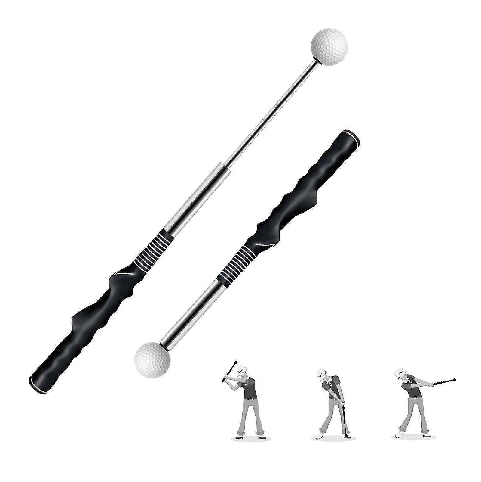 Retractable Training aid Golf Grip Trainers Golf Swing Practice Stick - Strength and Rhythm Training for Improved Shot Swing Control