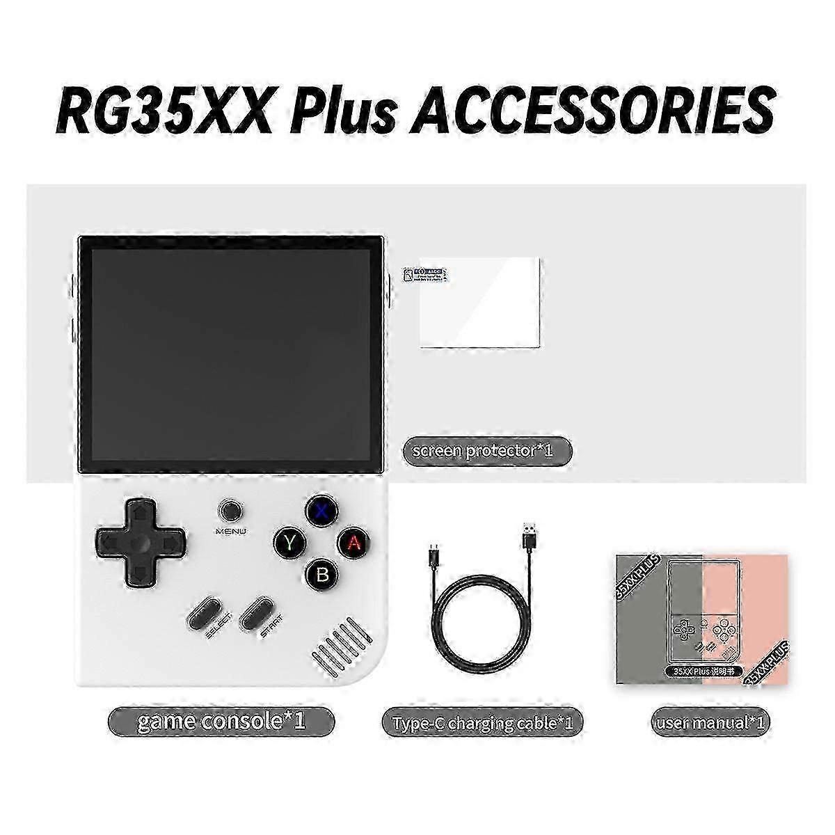 RG35XX PLUS Retro Game Console+Bag 3.5 Polegadas IPS 64G+128G 10000 Games Support -Compatível TV Game Pl js