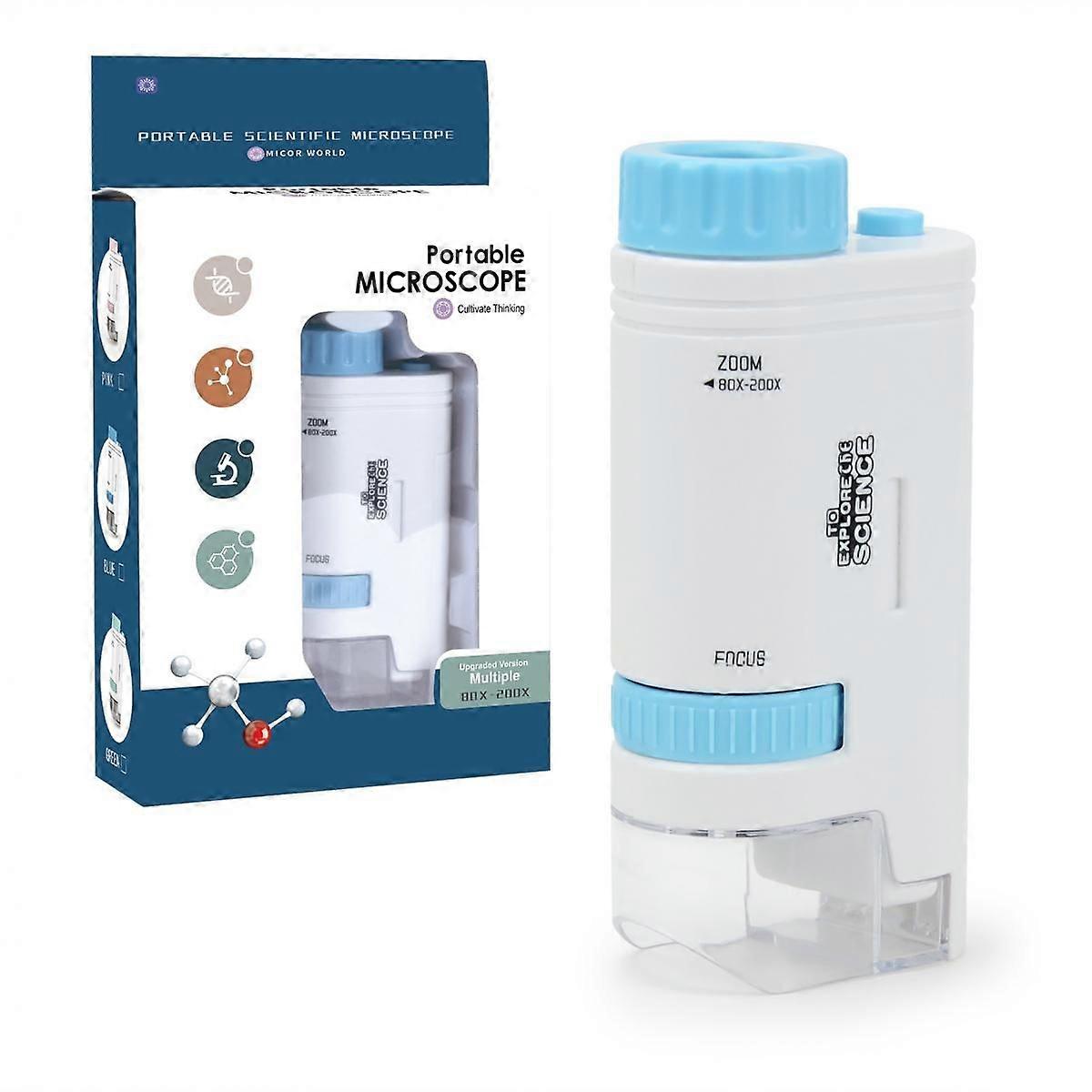 Mikroskop för barn Mikroskop Science Kits för barn Science Experiment Kits, Barn Handhållen Bärbar Mikroskop Utomhus