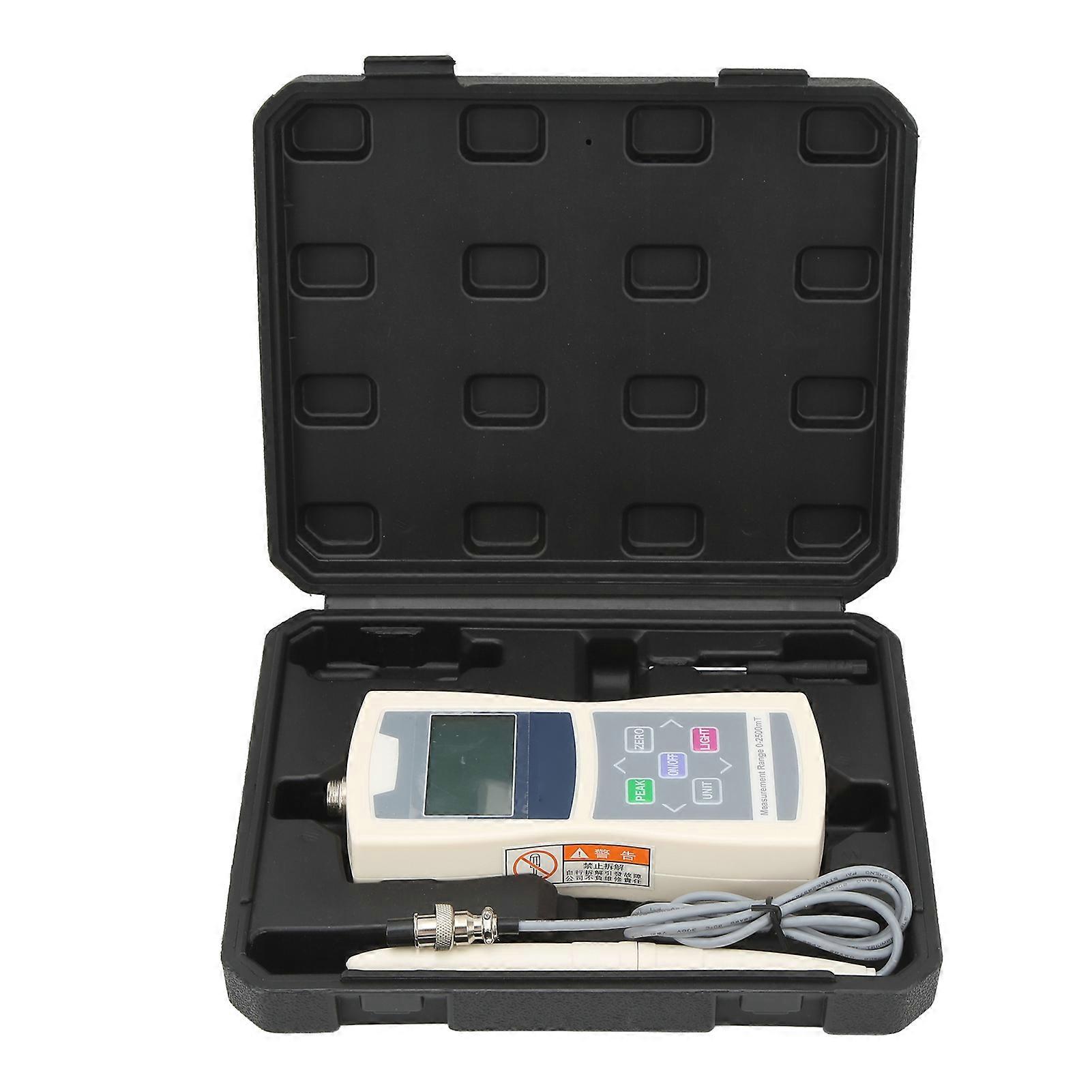 Handheld Magnetic Field Tester 0 to 2500mT Portable Backlit Display Digital Tesla Meter