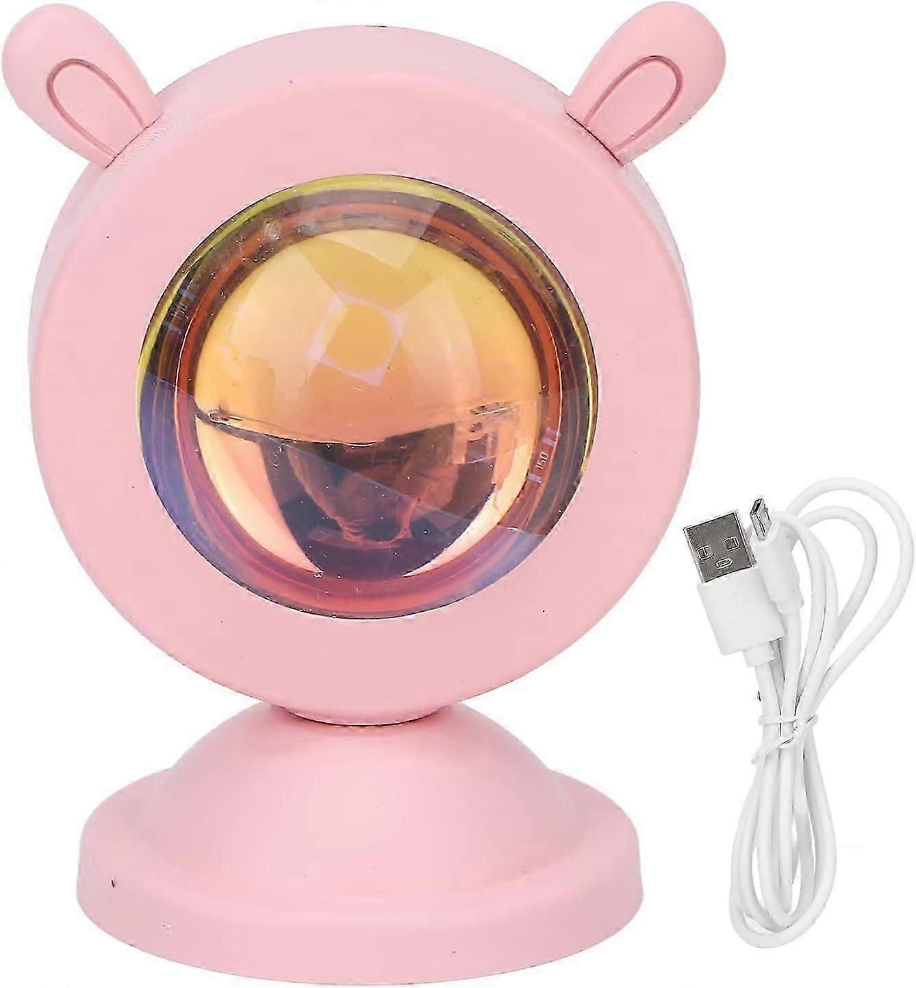 Sunset Projection Lamp,Cute Rabbit Ears Mini Night Light Sun Never Sets