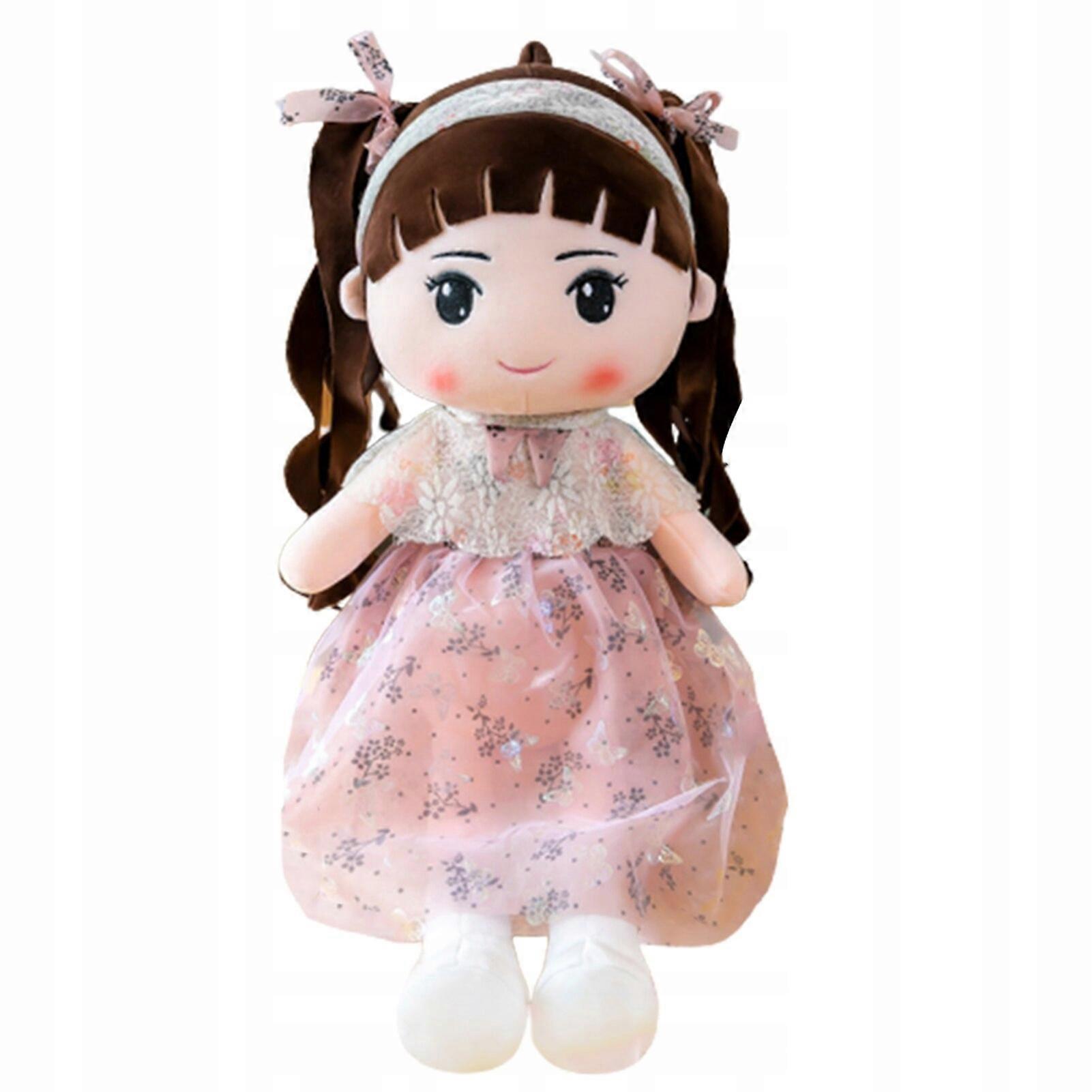 Grote Pop Lap Knuffel Roze Pop 50cm