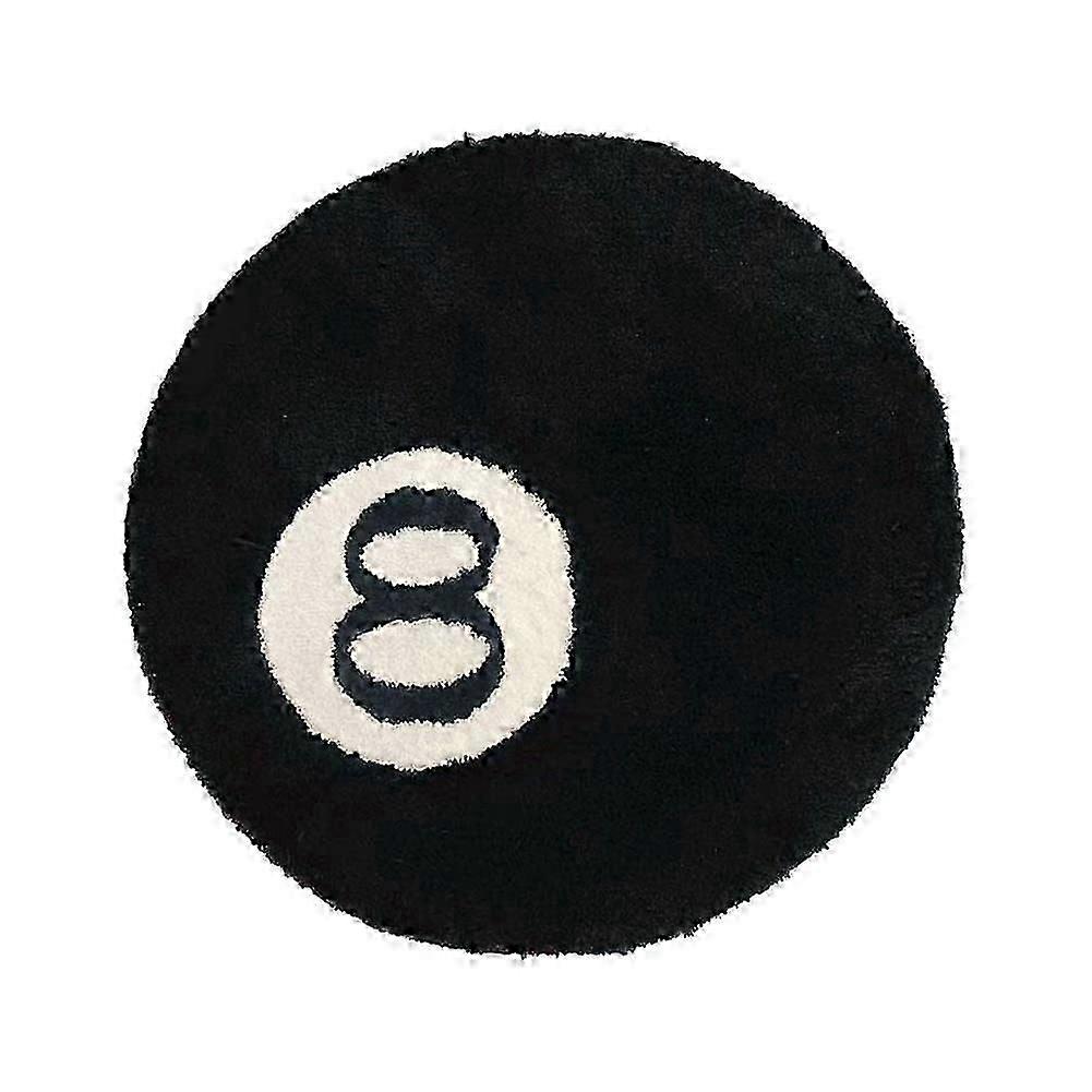 8 Ball Pool Tæppe Tæppe, Billard Design Rund Tuftet Blød Stol Pad Skridsikker Gulvmåtte Til Stueindretning