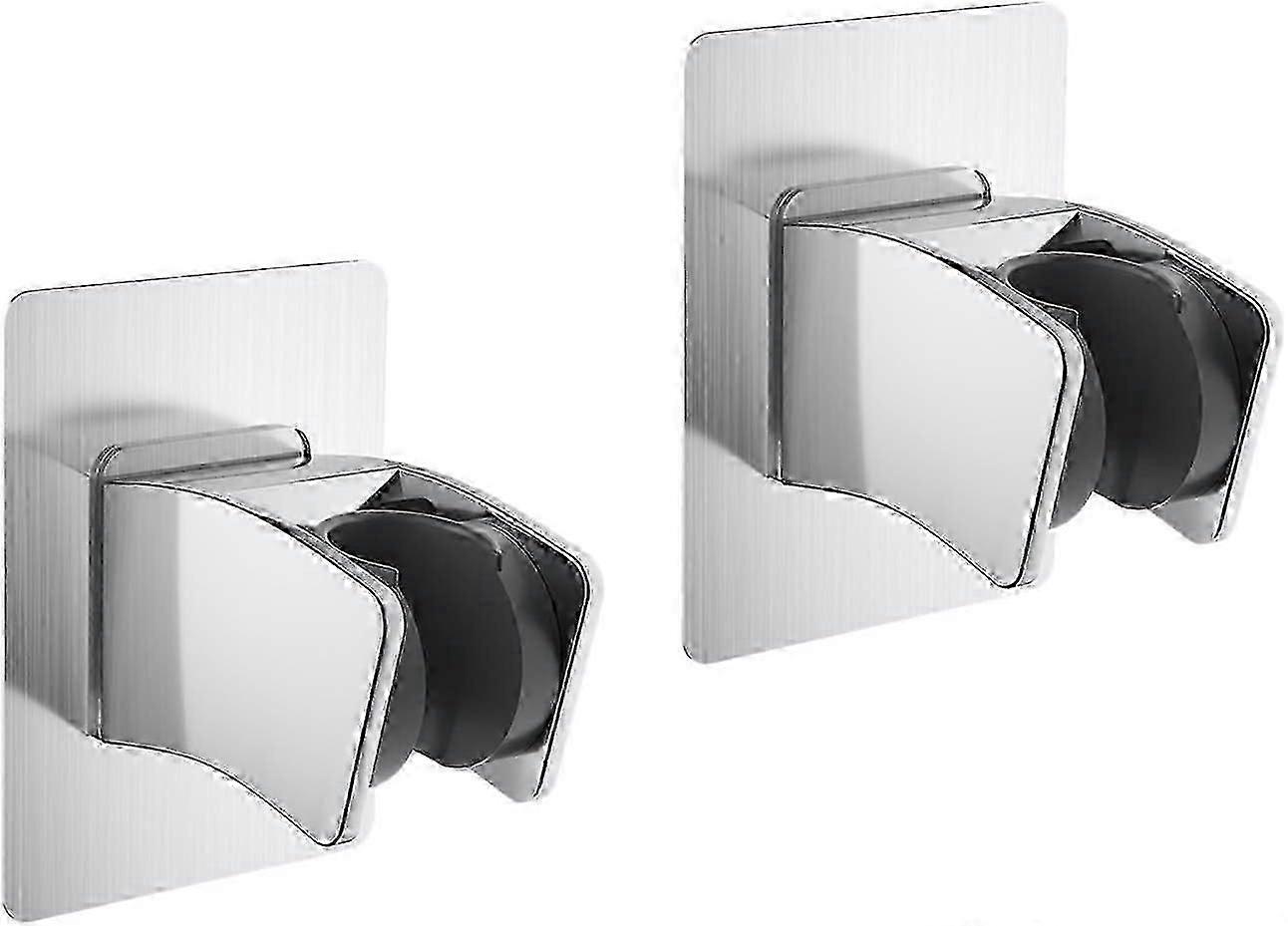 Adjustable Self-Adhesive Shower Head Mount - 2 Pack Wall-Mounted Holder For Handheld Showerheads -CN