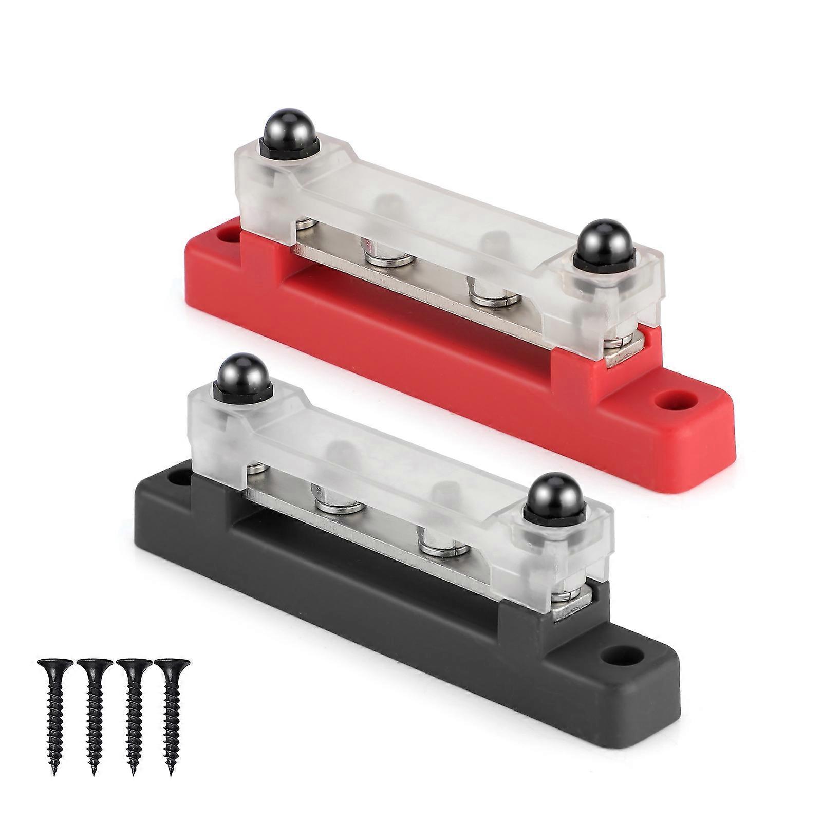Marine Terminal 12V 250A Power Distribution Block 48V 150A 4 Studs M6 Studs Battery Terminal for Boat Automotive