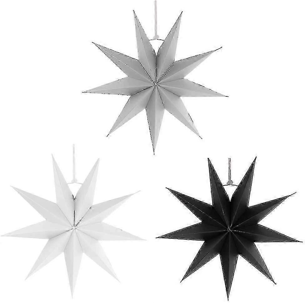 Folding Stars 3 Pcs, Diameter 60 Cm, 9-point Closed Surface - Ya01