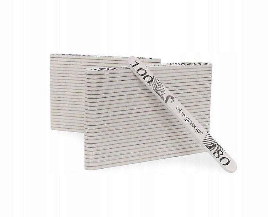 Lima de uñas Aba Group STRAIGHT 100/180 SLIM - FLAMINGO, 50 piezas