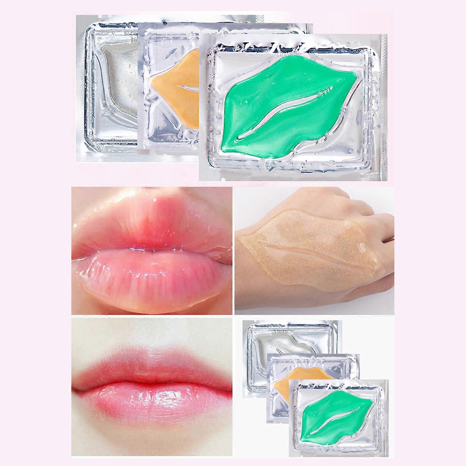1Pc Collagen Nourishing Lip Mask Soft Moisturing Lighten Lip Lines Brighten Lip Color Jelly Lips Care