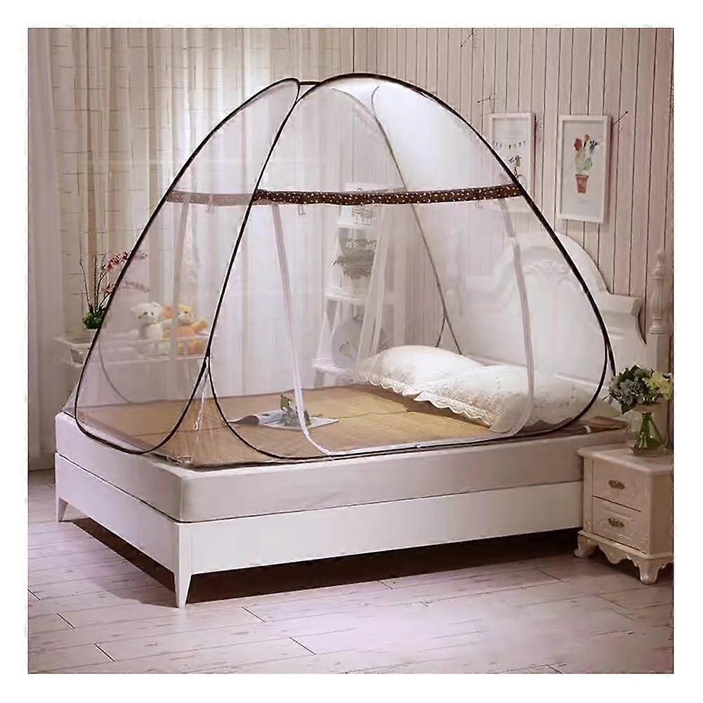 Mosquito net for bed, foldable, popup, portable with floor, 150x200cm