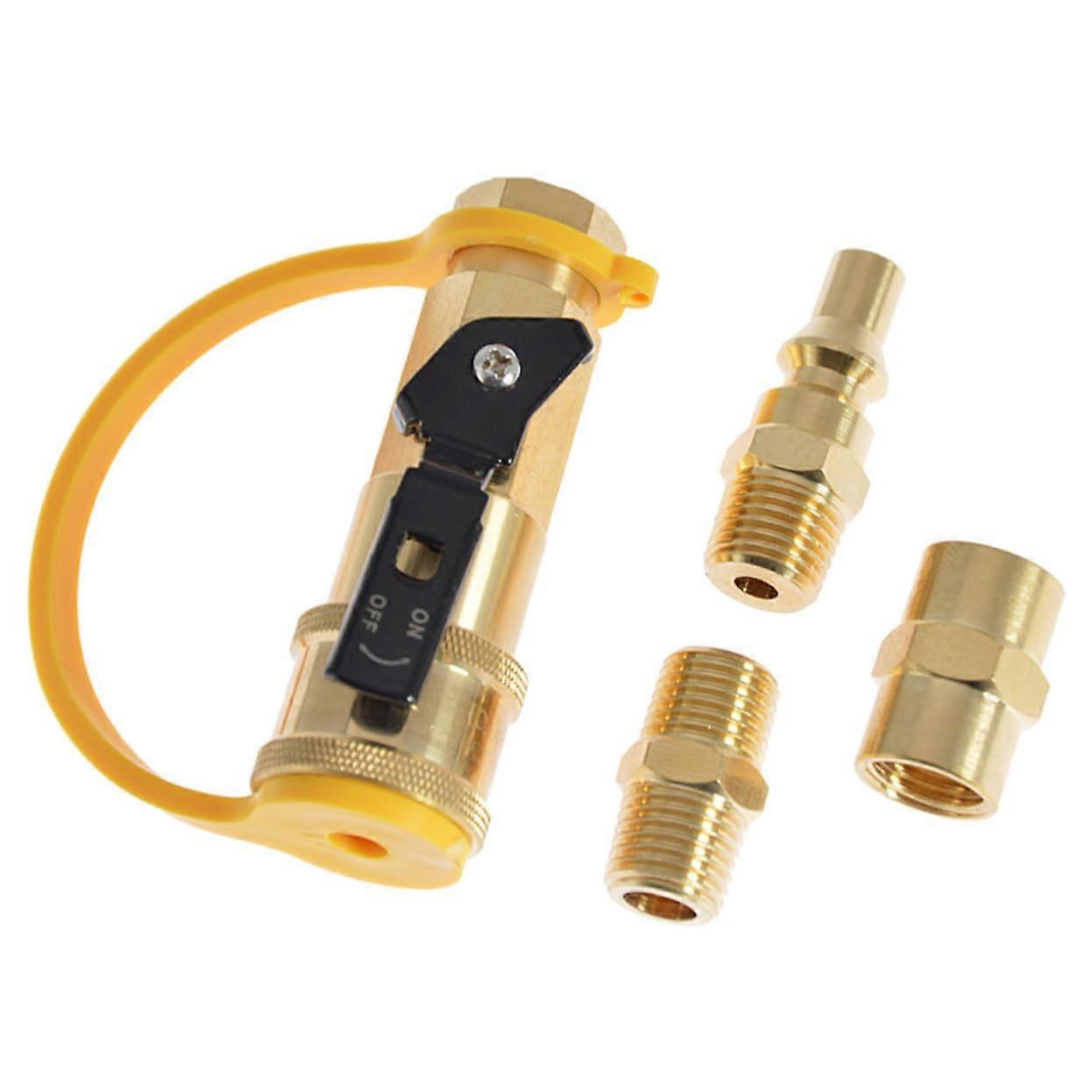 1 set quickconnection adapter for motorhomes and grill shutoff valve and robust connection system for propane systems