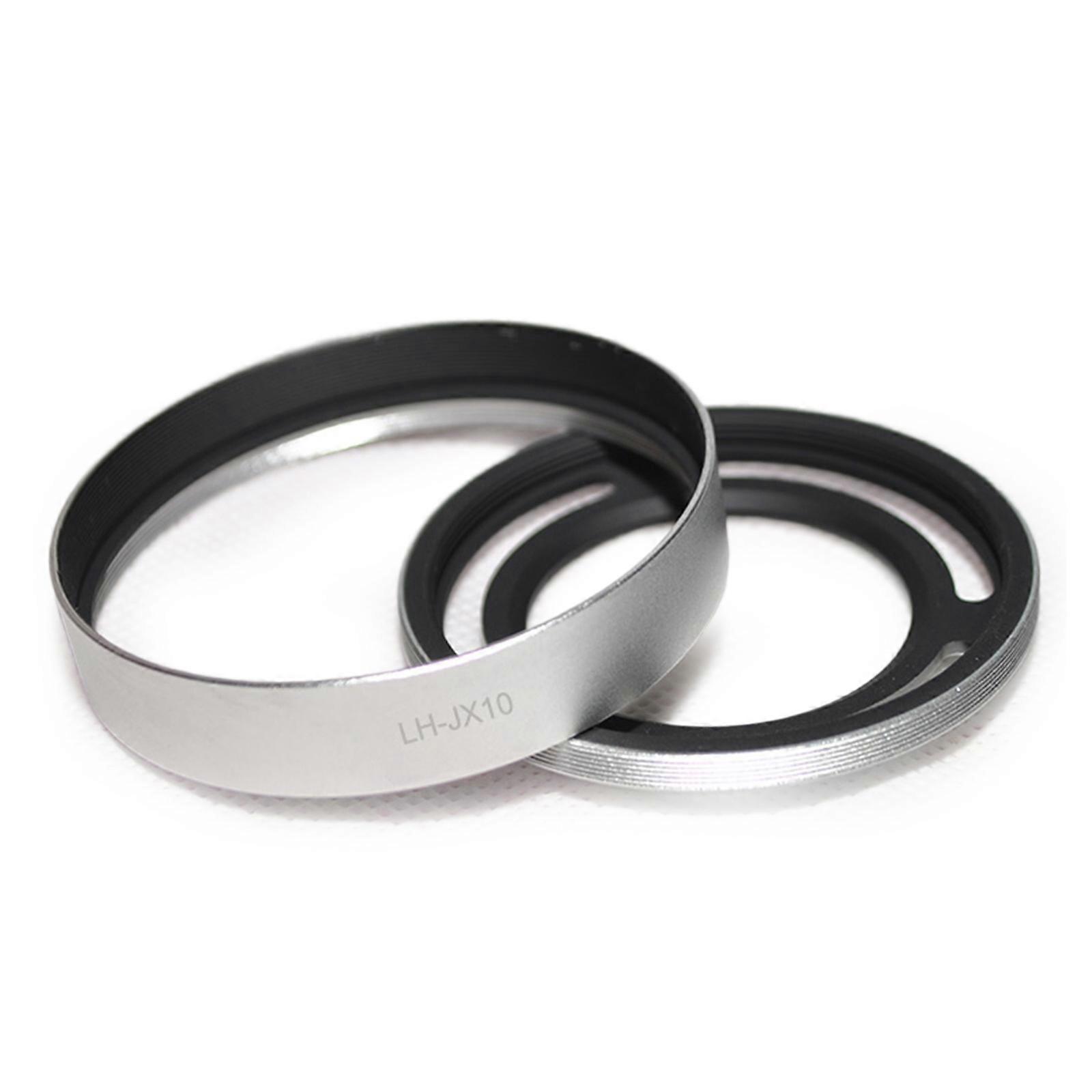 Interchangeables Alloy Camera Lens Hoods Cover with Hollows Out Pattern For X10 X20 X30 Series Silver