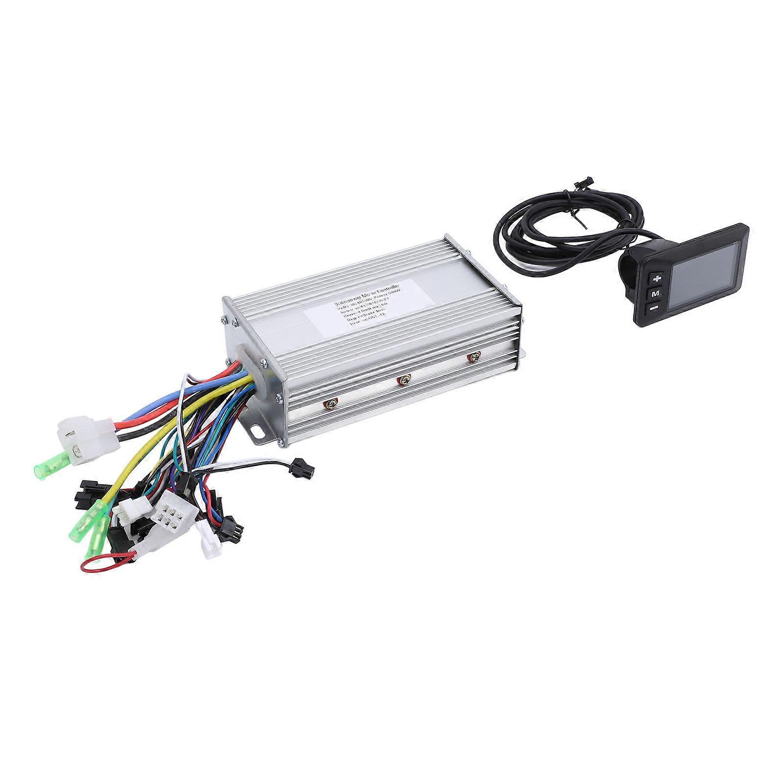 Bike Controller Display Kit 36V 48V 60V 500W 28A Bike Brushless Controller G51 LCD Display Meter for Modification 