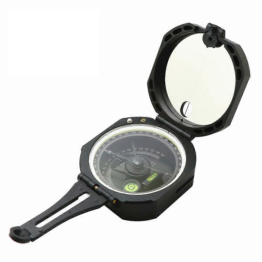 Multi-Function Geological Compass High-Precision Magnetic Compass Measuring Direction Inclination Horizontal Vertical Angles Black Durable Design for 