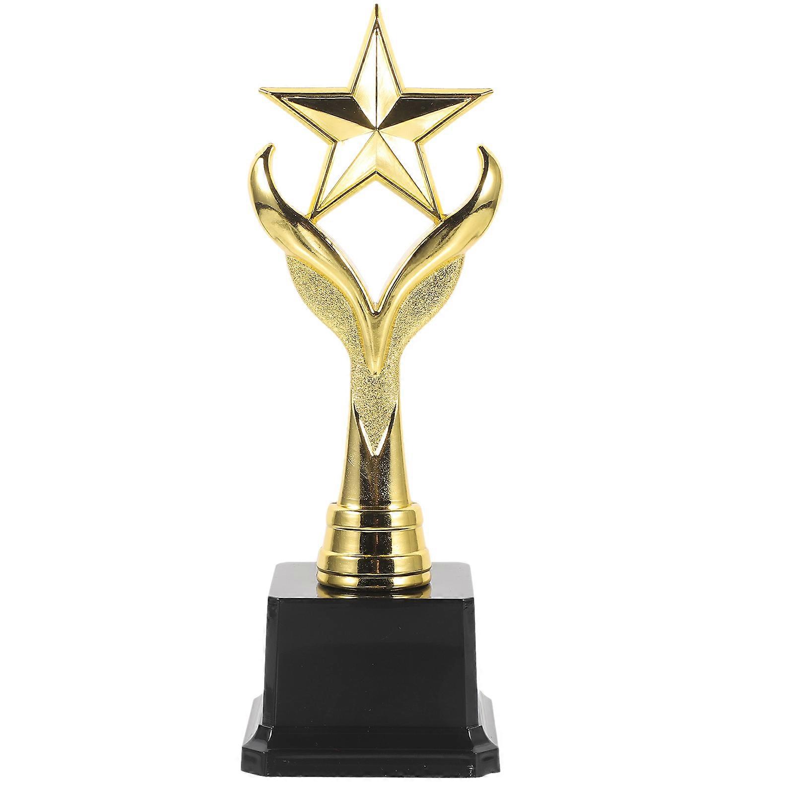 Plastic Star Trophy Awards for Competitions, Party Favors, Classroom Rewards, and Event Prizes – Creative Decor for Boys and Participation Recognition