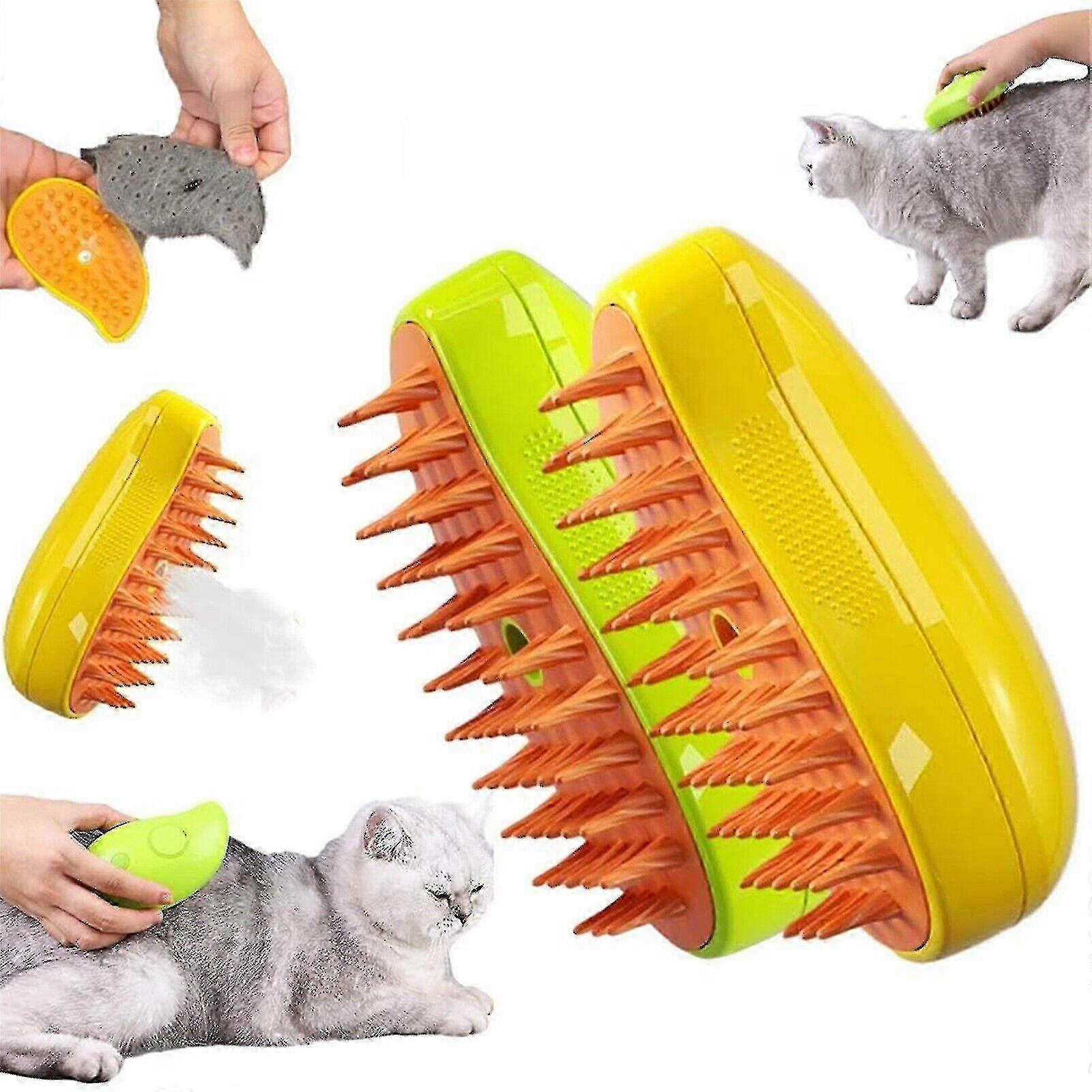 Steamy Cat Brush - 3-in-1 Self Cleaning Steam Brush for Cats