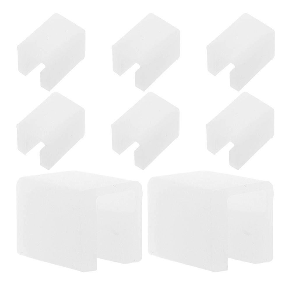 8pcs Clear Silicone Corner Protectors For Baby Safety F Shape Drawer Door Handles Child Proofing Kit For Cabinets Soft Rubber Edge Guards