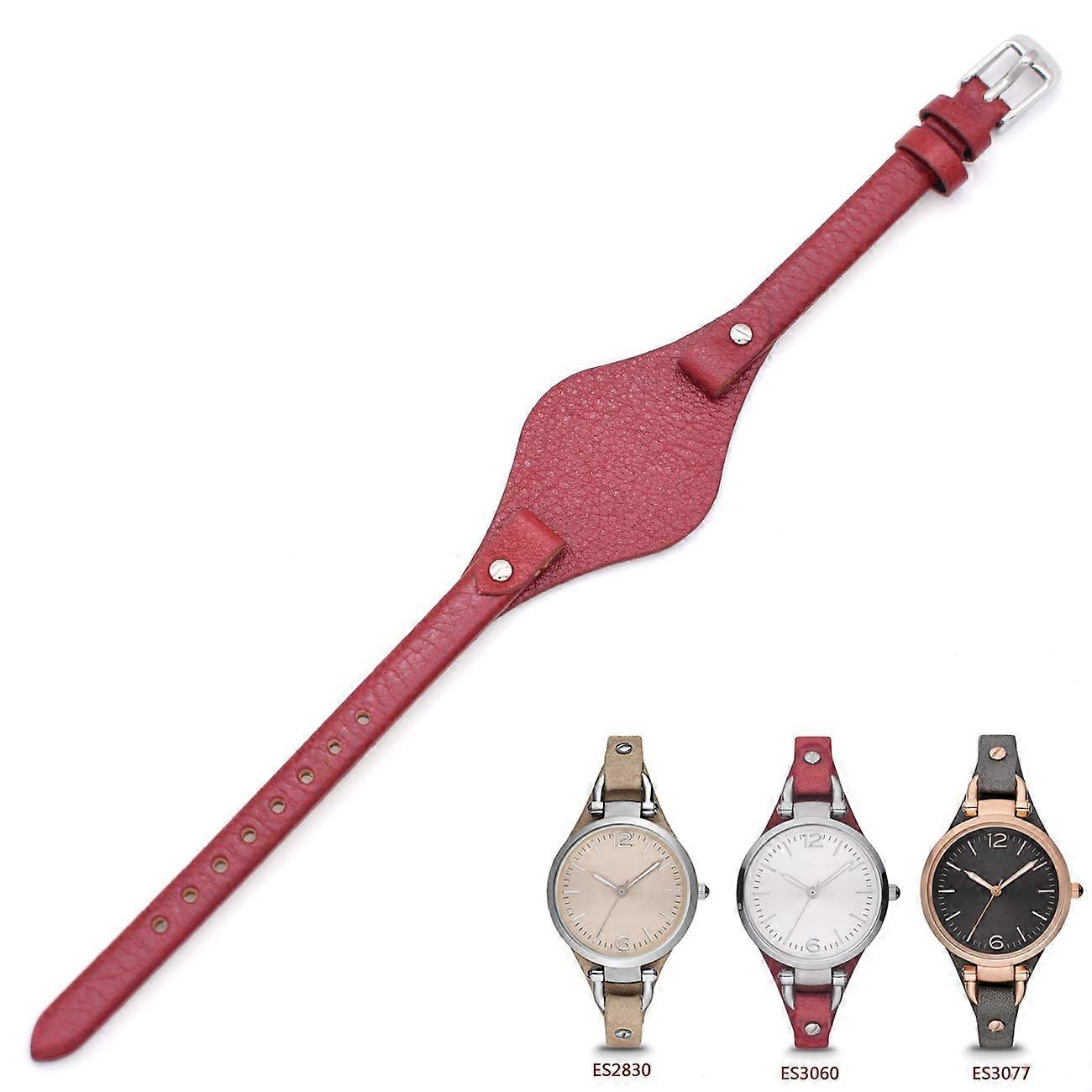 8mm Spring Bar Leather Watch Strap Replacement for Fossil ES3148 ES4119 ES4176 ES3262 ES3077