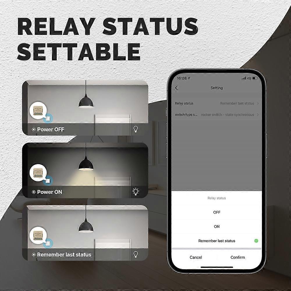 Tuya WiFi Intelligent Switch Dimmer DIY Module Light Switch Mobilephone APP Remotely Control Activate Home Devices Compatible with Alexa and Assista