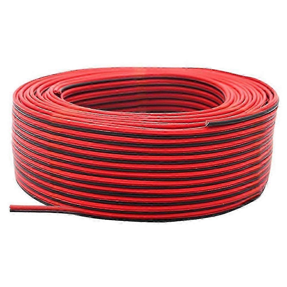 2025 2Pin Wire 100M 22AWG 12V/24V Extension Cord Red and Black 2-Wire Stranded Tinned Copper LED Light Bar Power Cord