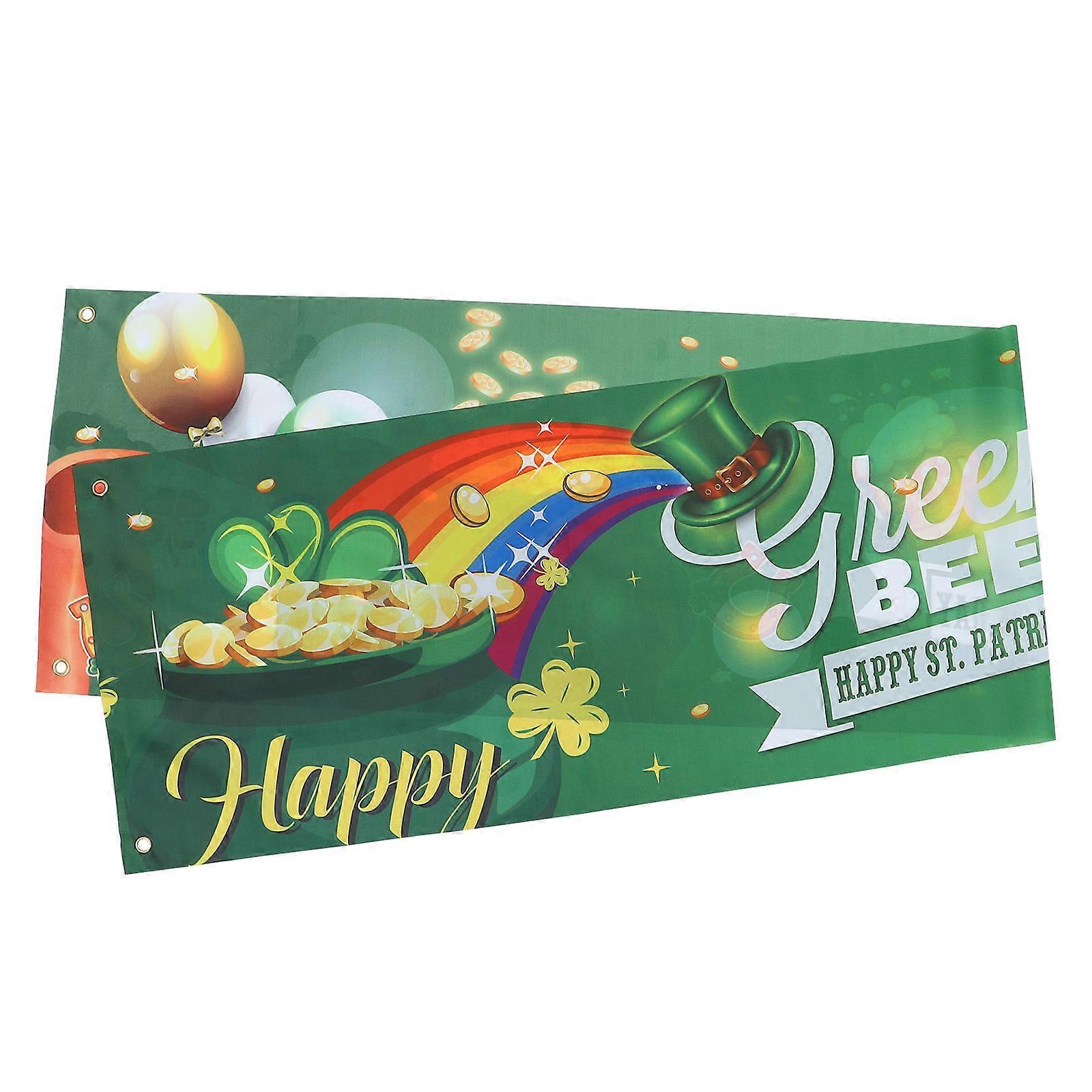 Photo Banner Patrick's Day Wall Background Bunting Letters Design Party Atmosphere Addition 1Set