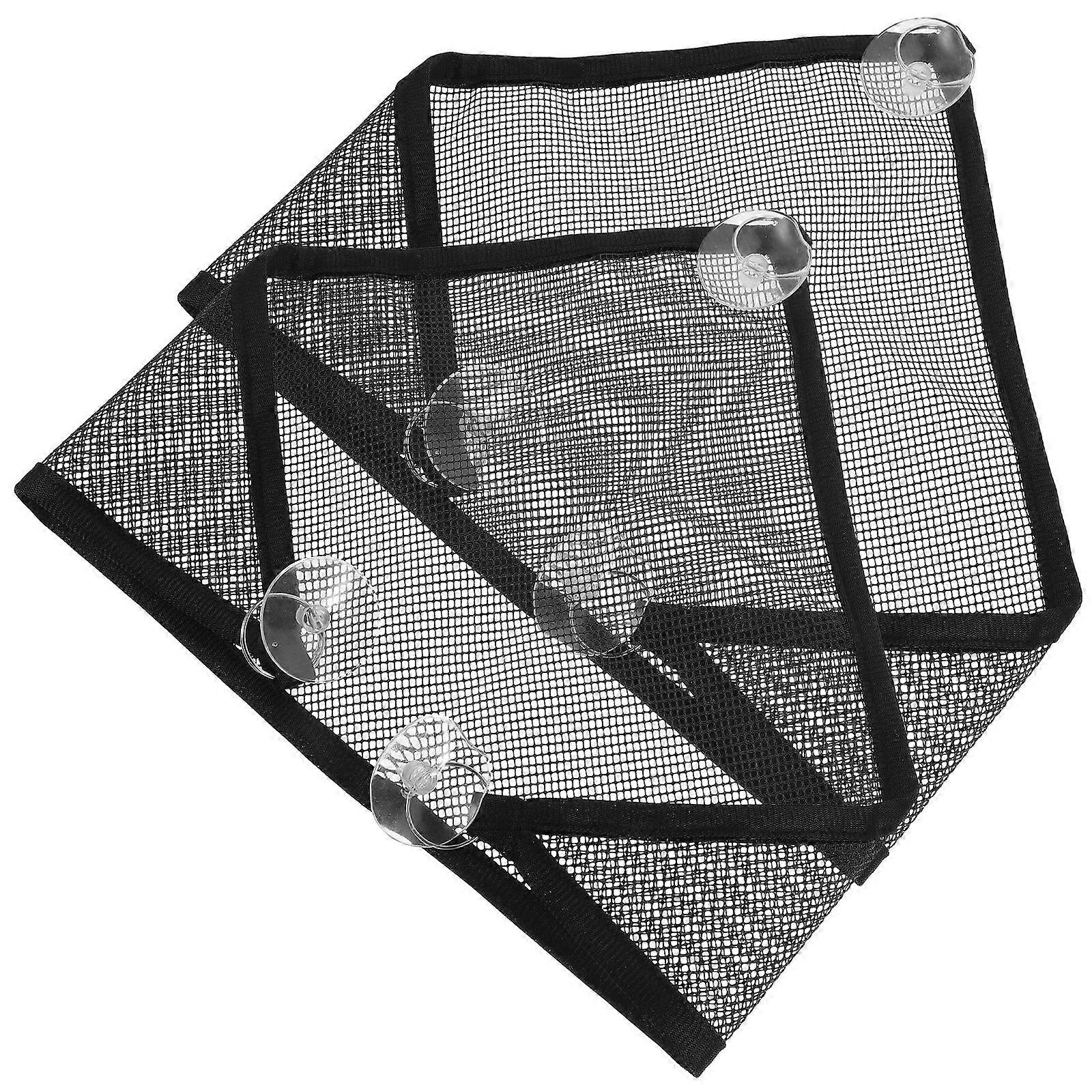 Black Rubber Mesh Hammock Toy for Hamster Perfect for Playing and Resting 2 Pieces