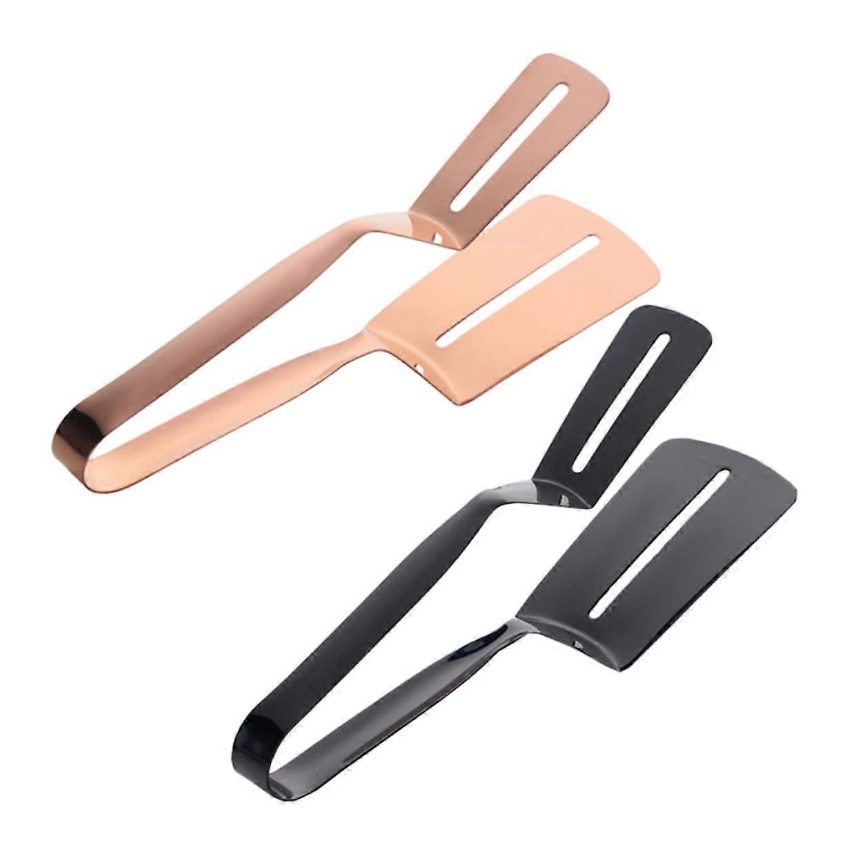 Steak Tongs Pack Of 2, Multi-Purpose Roasting Tongs, Fish Spatula, Serving Tongs For Home And Restaurant Kitchen