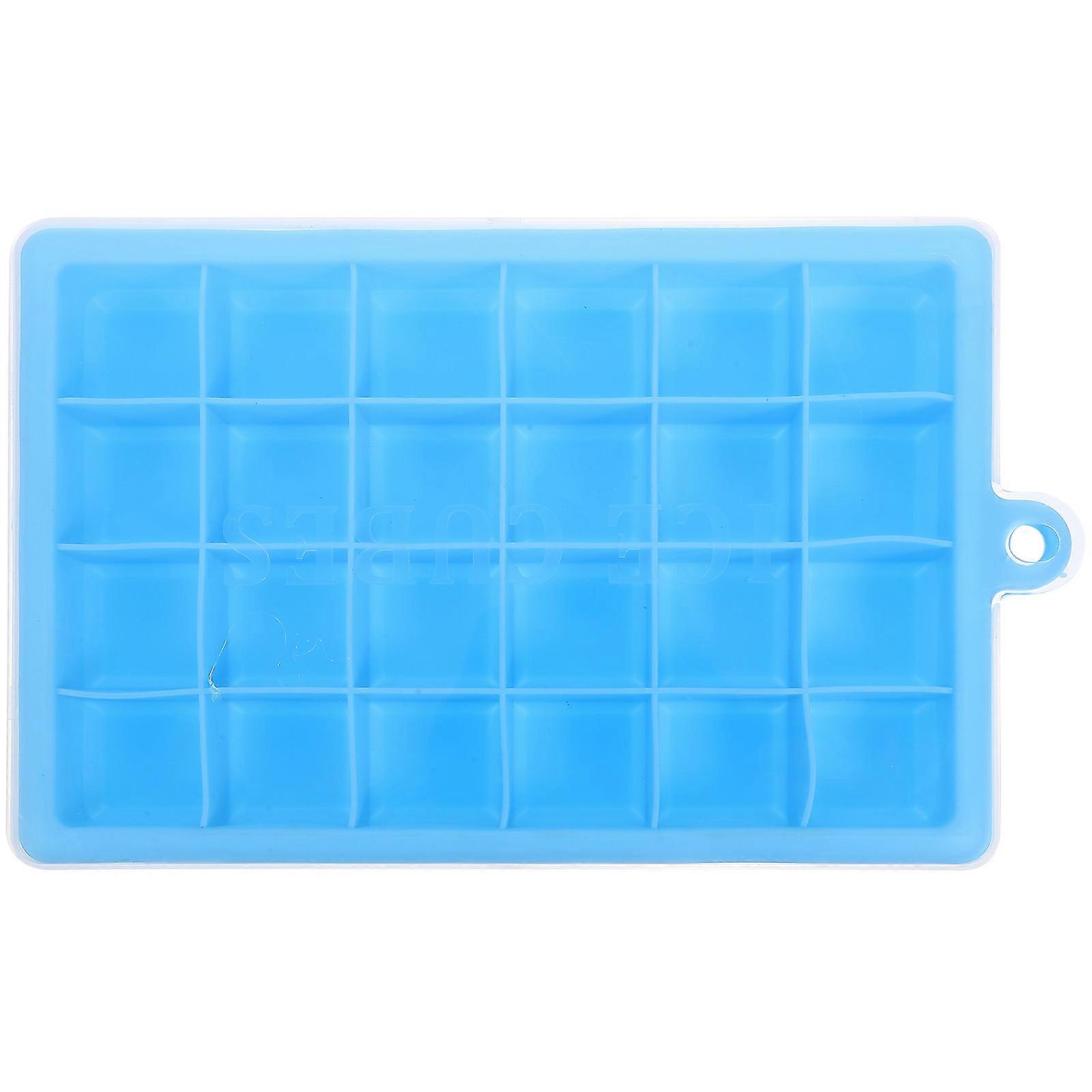 Food-Grade Silicone Ice Cube Tray Chocolate Making For Coffee Shop 7.86X5.11X1.18in With Lid 1Set