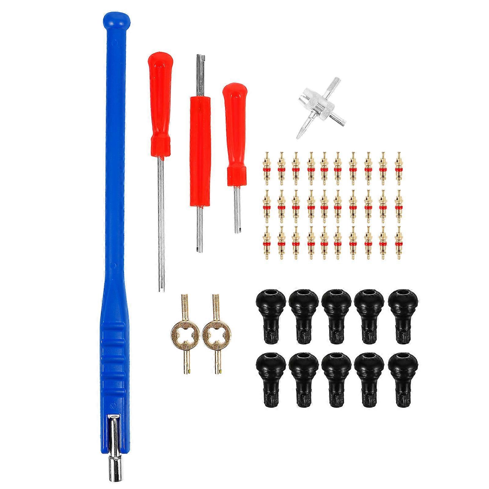 Valve Stem Tool Kit Car Maintenance Tools Tire Repair Valve Core Replacement Assorted Color 1Set