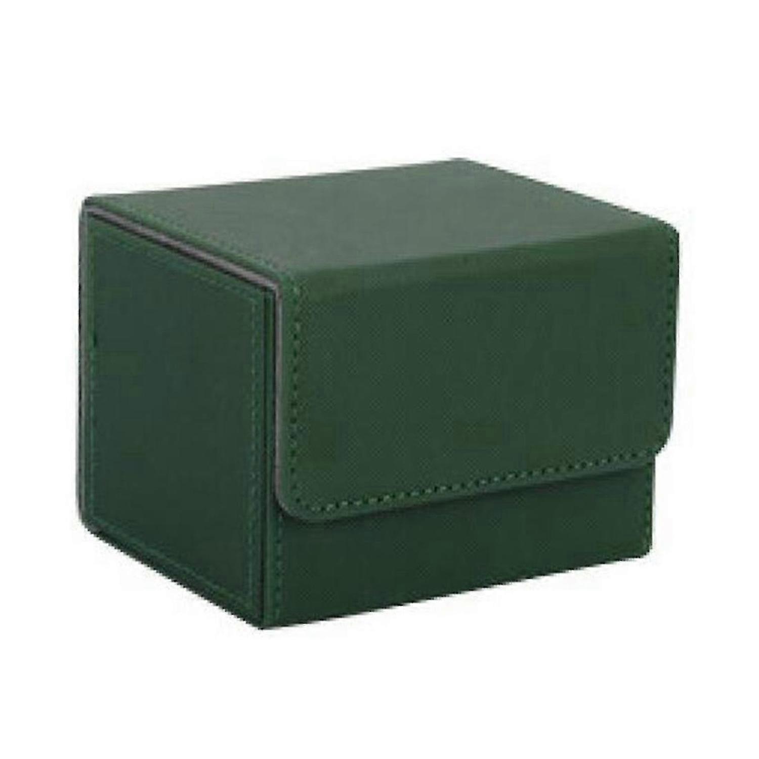 Card Box Side-Loading Card Box Deck Case for Yugioh Card Binder Holder 100+,Green