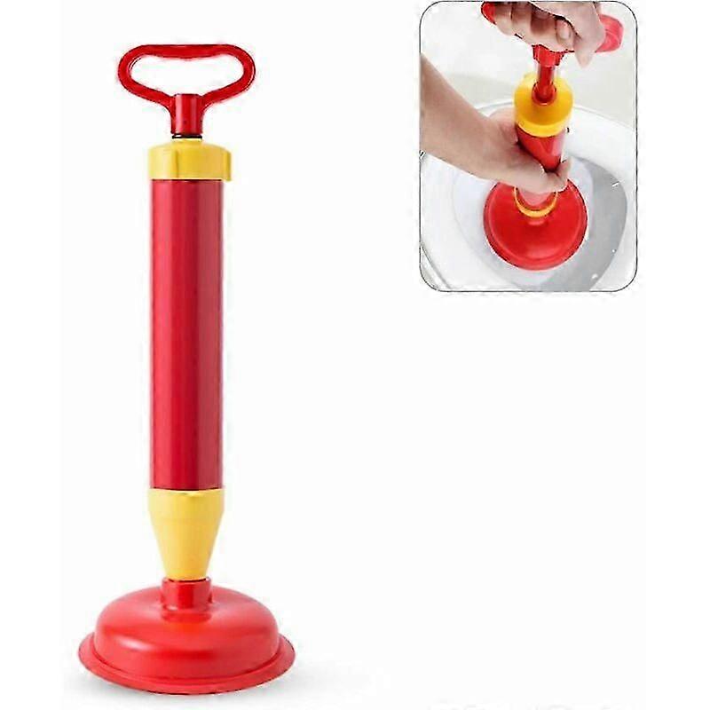 Manual Cleaner For All Kinds Of Pipes, Environmental Protection Drain Plunger With High Pressure For A Clean And Clear Plumbing System (Red)