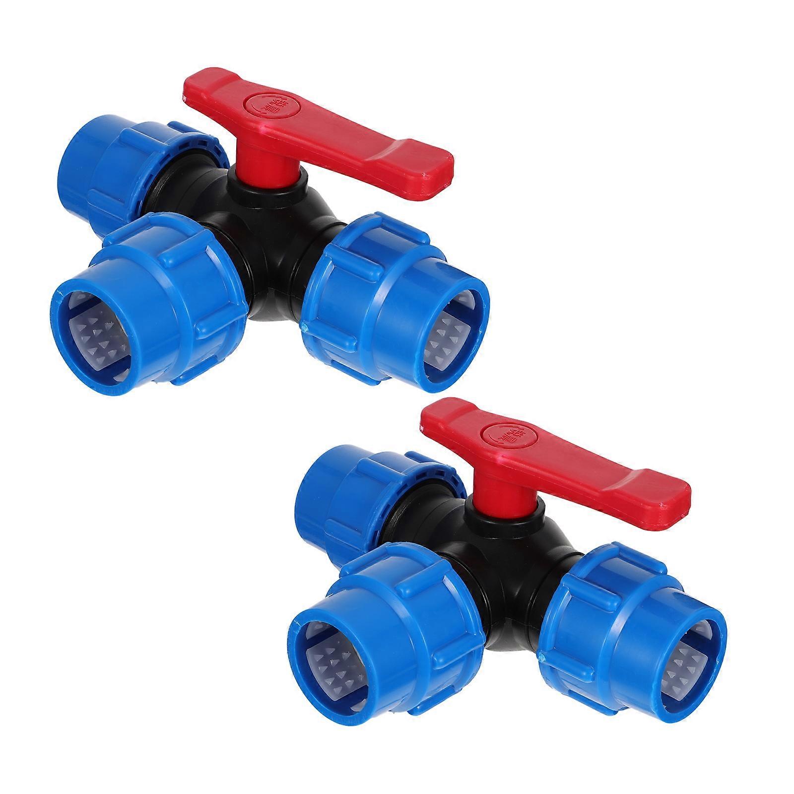 Pipe Connectors Agricultural Irrigation Tee Adapter For Agriculture Field Production 18x11cm 2Set
