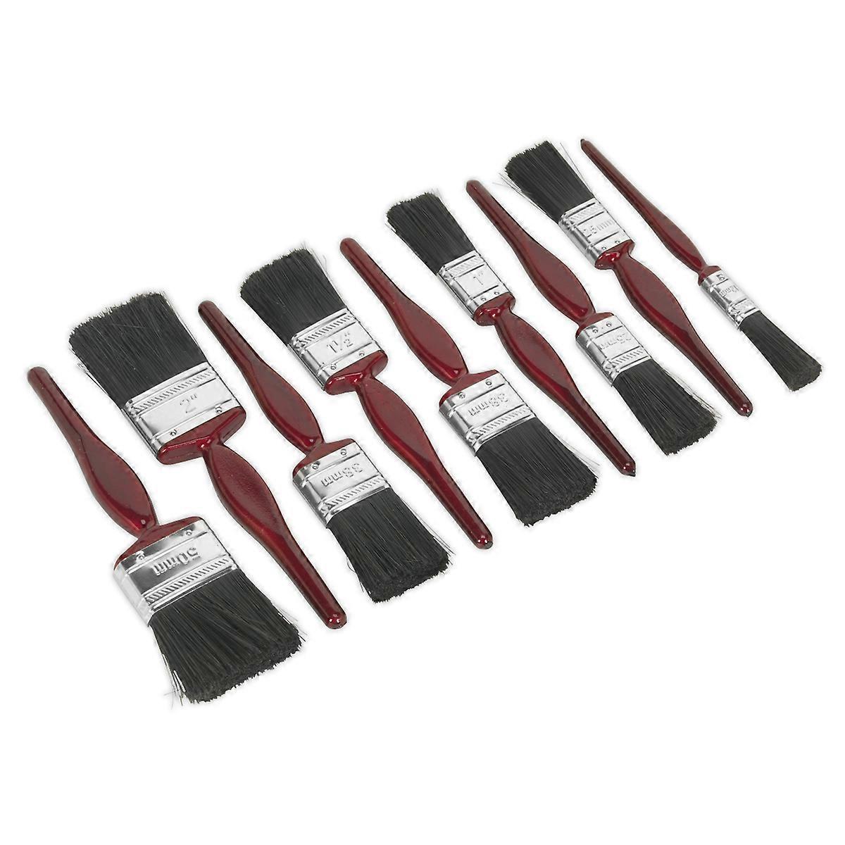 Sealey Spbs9 Pure Bristle Paint Brush Set 9Pc